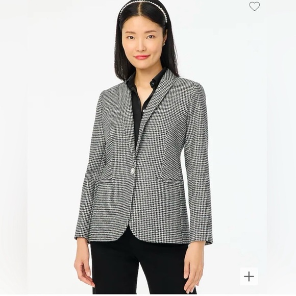 J Crew Houndstooth Sparkle Blazer - Picture 2 of 7
